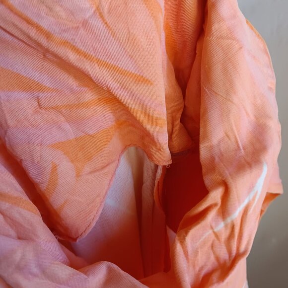 1OF1 Women's Large Vintage Dress 1960's Sleeveless Orange Abstract Swirl - Picture 8 of 8